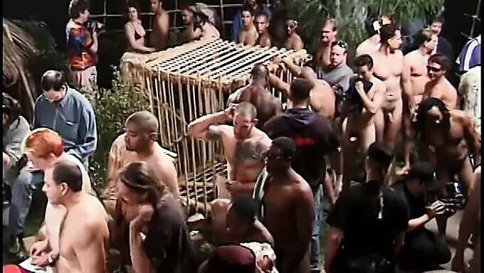 Many Black Men Pleasure A Busty Black Woman In An Interracial Orgy