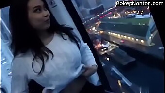 Public Masturbation With A Big-Breasted Amateur