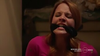 Katie Leclerc'S Face Covered With A Gag In A Bridge'S Revenge