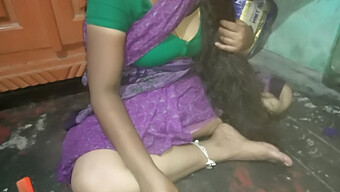 Tamil Aunty With Small Tits And Hairy Pussy Gets Wet