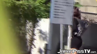 Japanese Girls Caught Peeing In Public