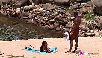 Interracial Oral And Big Black Cock Action On A Nudist Beach