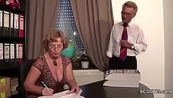 German Grandma In Stockings Gets A Hard Pounding From Her Younger Lover