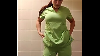 Hd Video Of A Horny Redhead Cumming In Her Scrubs