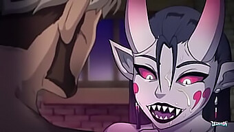 「cartoon Succubus Erzha Gives A Bdsm Blowjob And Anal Creampie」