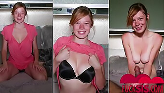 Rotschopf-Teen Mia Collins Gibt Einen Blowjob Und Bekommt Eine Spermaladung