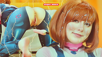 Uravity Cosplay Shemale Élménye Egy Szexgéppel