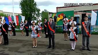 Russian Schoolgirls In A Wild Dance Party