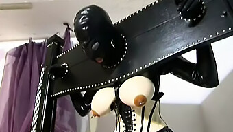 Lesbian Bdsm: Tied Up And Fucked In Latex