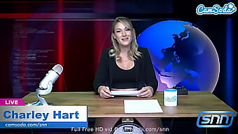 Hot Blonde Milf Rides Sybian And Masturbates During News Show