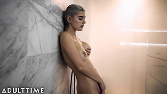 Sensual European Beauty Eva Elfie Spreads Her Legs In The Shower